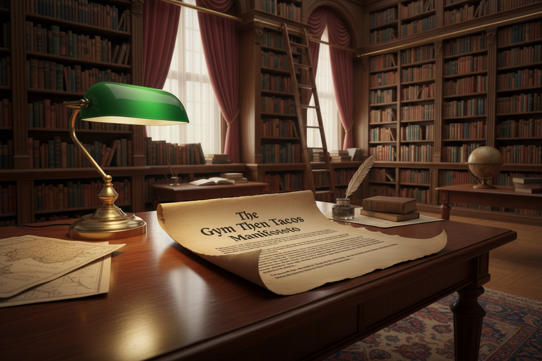 THE GYM THEN TACOS MANIFESTO