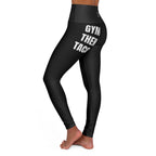 High-Waisted Yoga Leggings — 'Gym Then Tacos' Motivational Workout Leggings