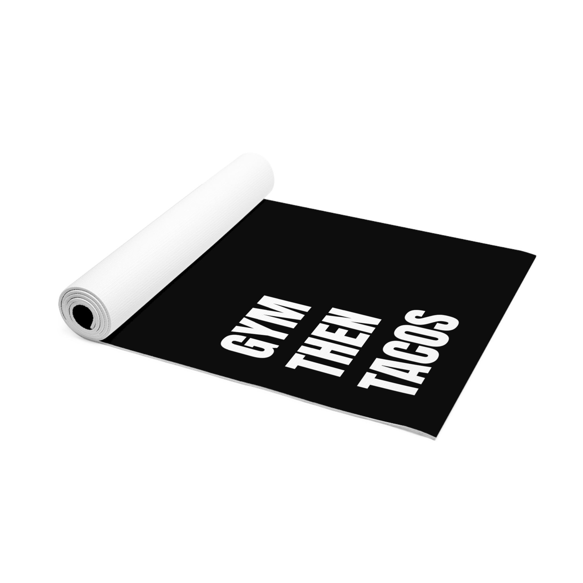 Yoga Mat — "Gym Then Tacos" Non-Slip Exercise Mat
