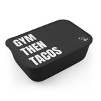 Bento Box — "Gym Then Tacos" Meal Prep Container with Utensils