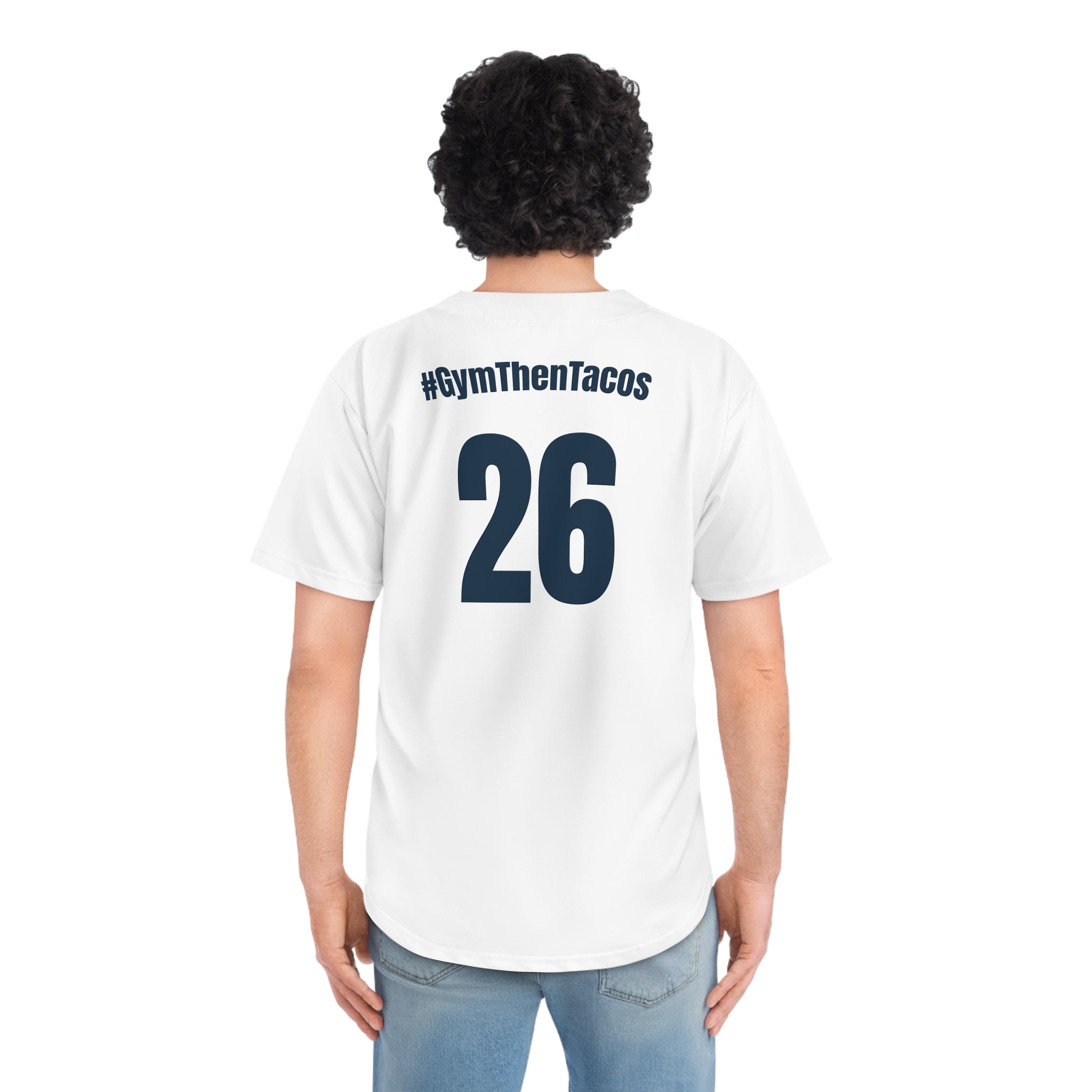 Gym Then Tacos Baseball Jersey - #GymThenTacos Athletic Tee